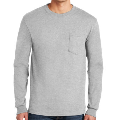 Long Sleeve T Shirt with Pocket Thumbnail
