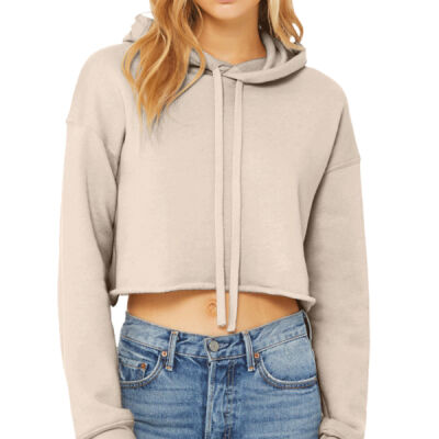 Women's Sponge Fleece Cropped Fleece Hoodie Thumbnail