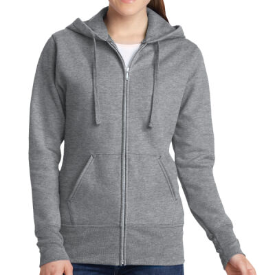 50/50 cotton/poly fleece Full Zip Hooded Sweatshirt Thumbnail